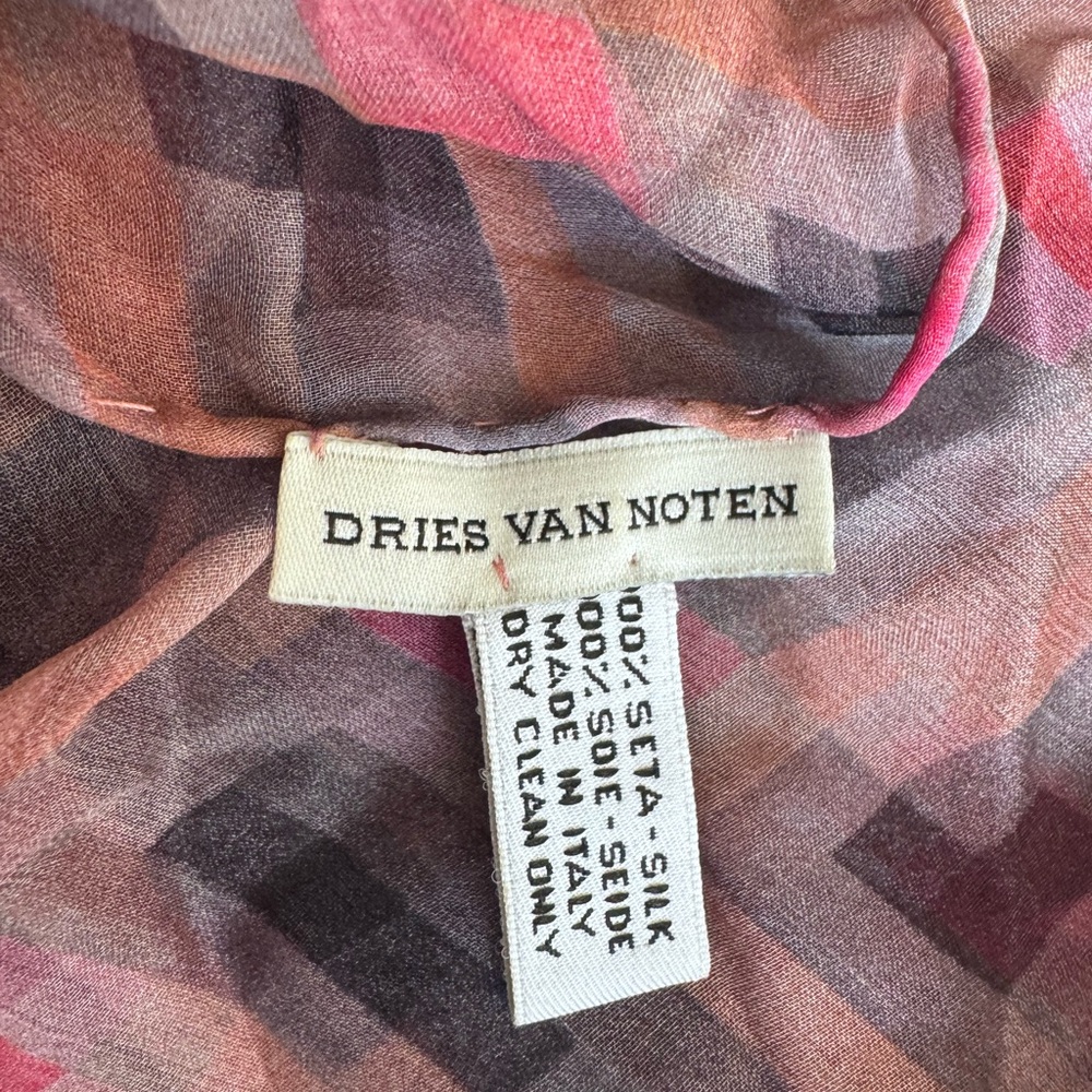 Dries Van Noten Multicolor Silk Rectangular Scarf - image 2